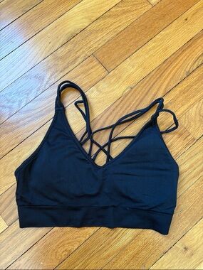 Black Strappy sports bra